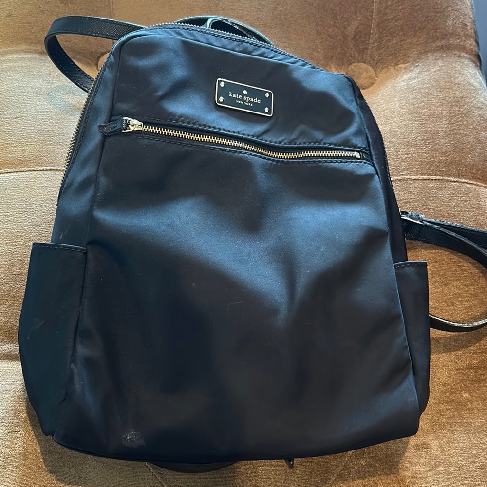Kate Spade Black Nylon Backpack